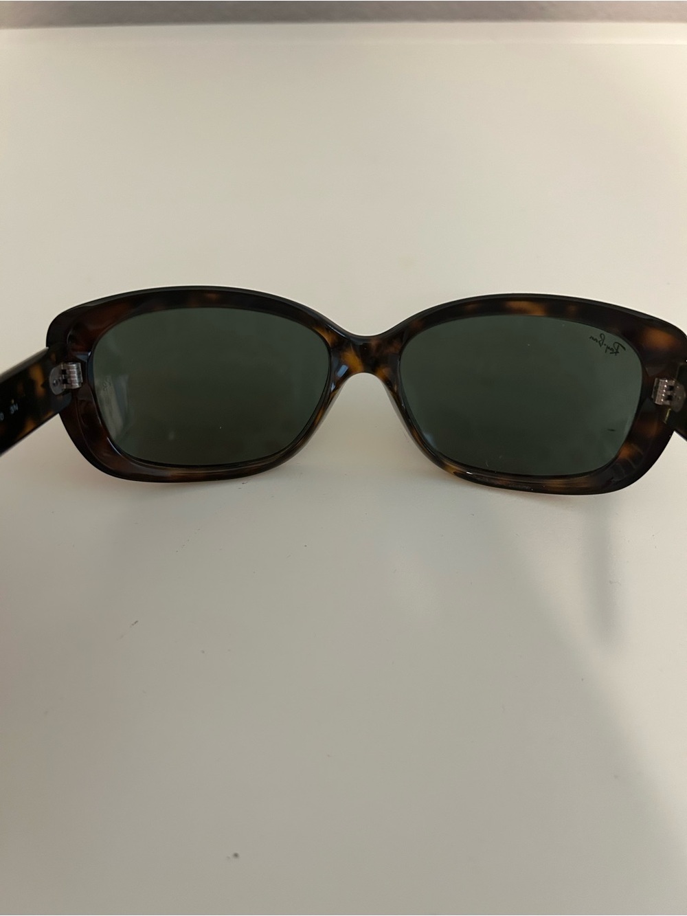 Ray-Ban Jackie Ohh  Brown Tortoise Frame Sunglasses with Green Lenses - Picture 10 of 10